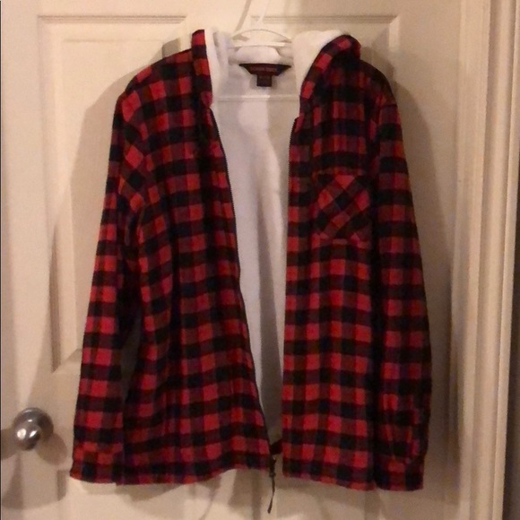 Tough duck plaid fuzzy jacket - Picture 2 of 3